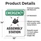 Signmission Assembly Station With Symbol, 10 in W x Rectangle, Vinyl Decal OS-2PACK-EM-D-1014-V-10433 - alternate 5